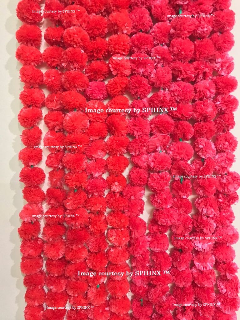 ARTIFICIAL MARIGOLD FLUFFY FLOWERS GARLANDS FOR DECORATION
