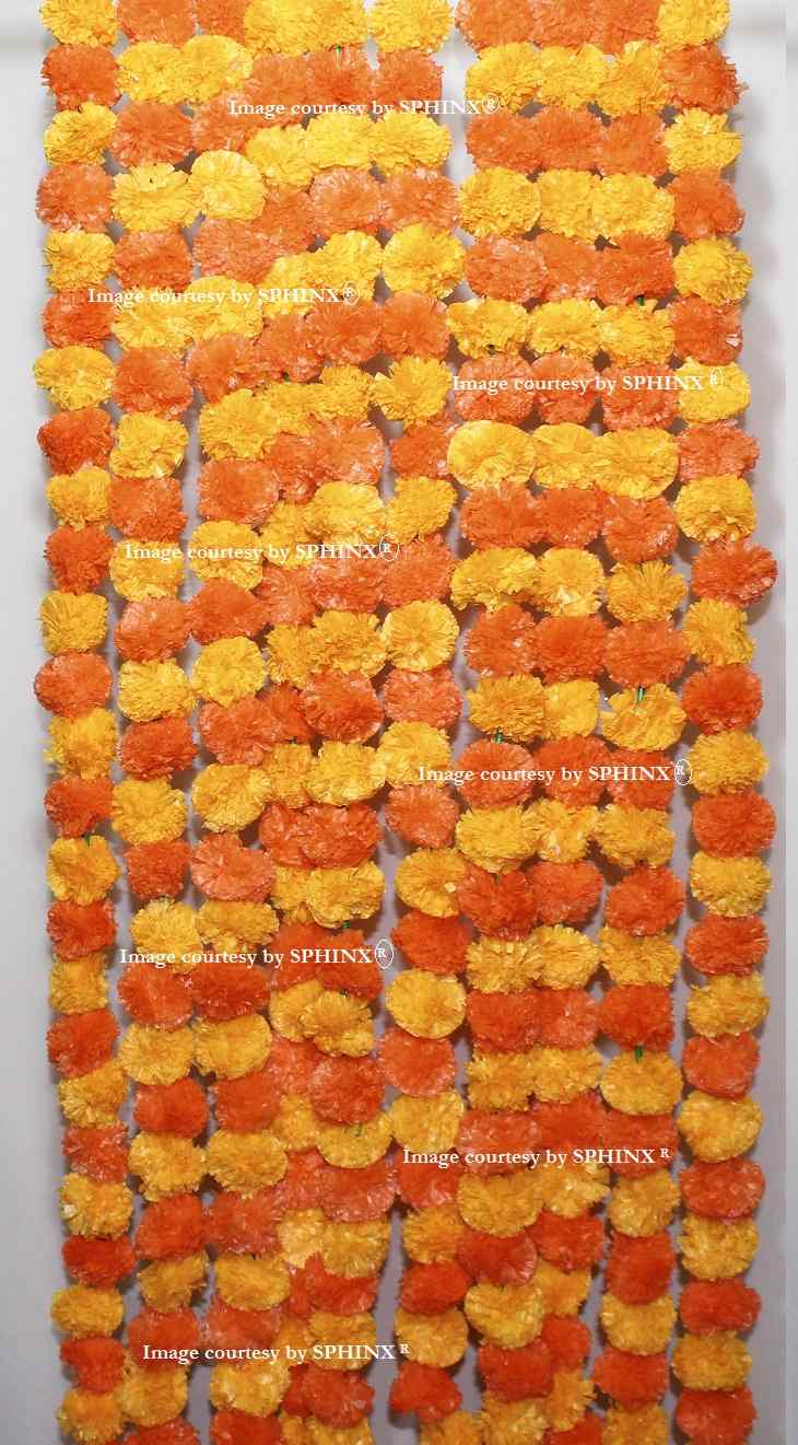 ARTIFICIAL MARIGOLD FLUFFY FLOWER GARLANDS FOR DECORATION
